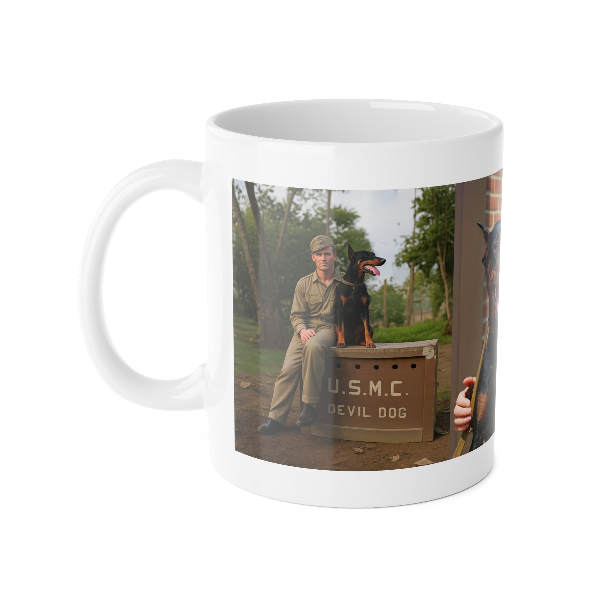 USMC Devil Dog Photo Mug — Military Veteran Coffee Cup