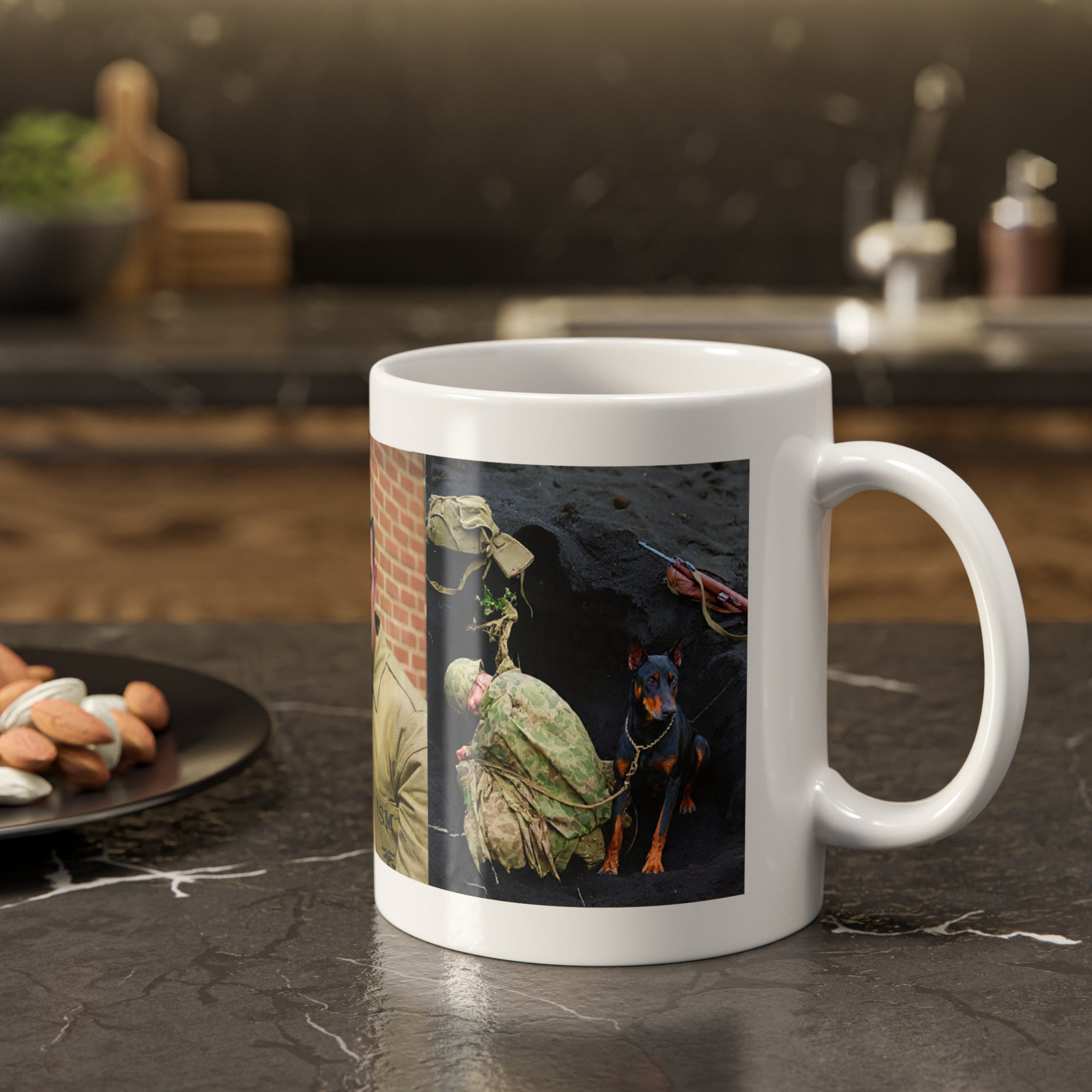 USMC Devil Dog Photo Mug — Military Veteran Coffee Cup